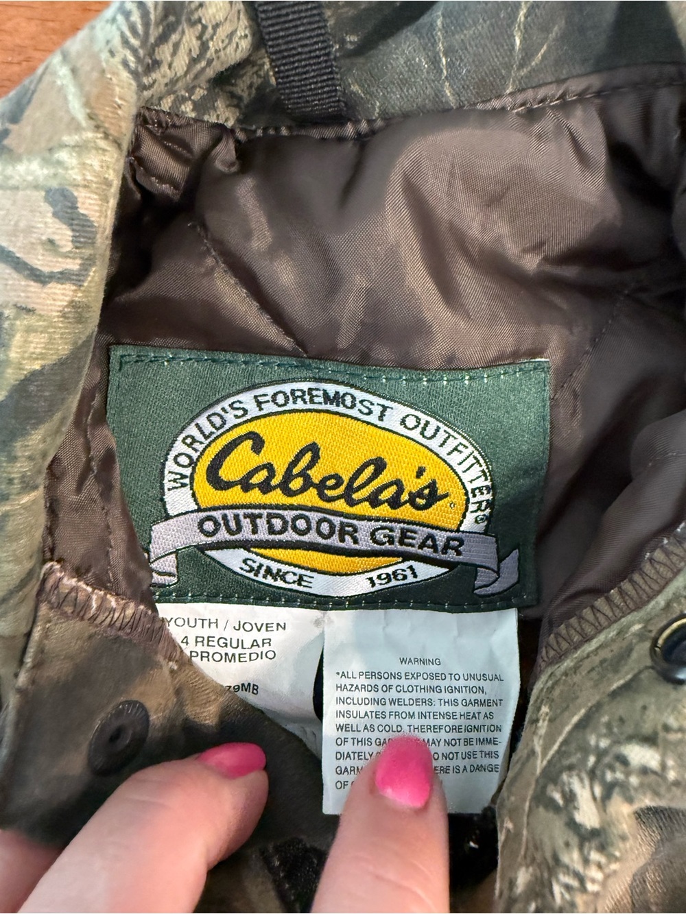 Cabela's Kids Size 4 Camouflage Insulated One-Piece Coveralls Hunting Camo - Picture 3 of 9
